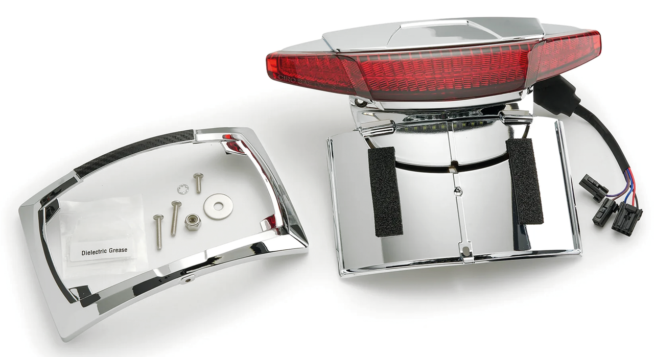 Ciro Latitude Lightstrike Tail Light & License Plate Holder for Touring – Electric & Light