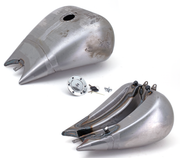Zodiac 2" Stretched Custom Style Smooth Top Tanks for Carburetor Twin Cam Softail – Gas- & Oil Tank