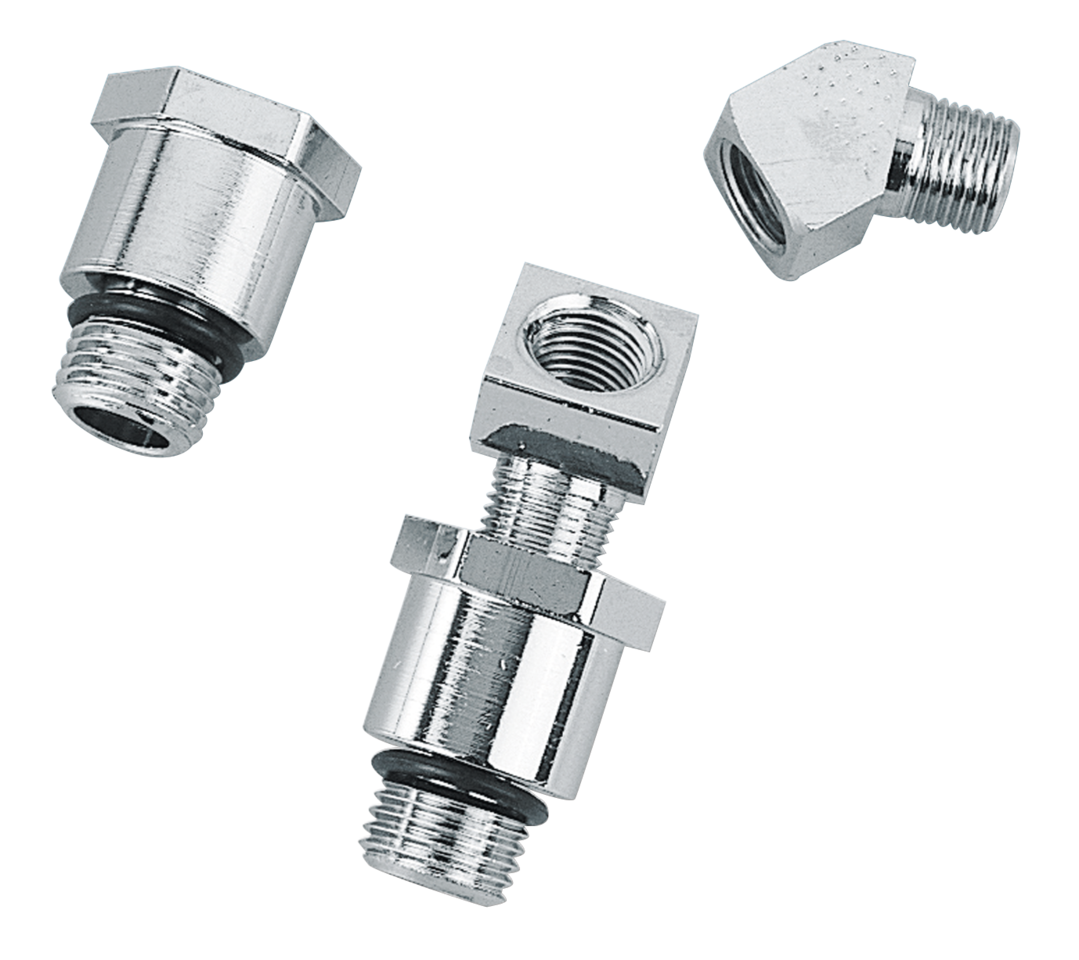 Bender Cycle Chrome Plated Oil Gauge Fittings – Gauges & Dashes