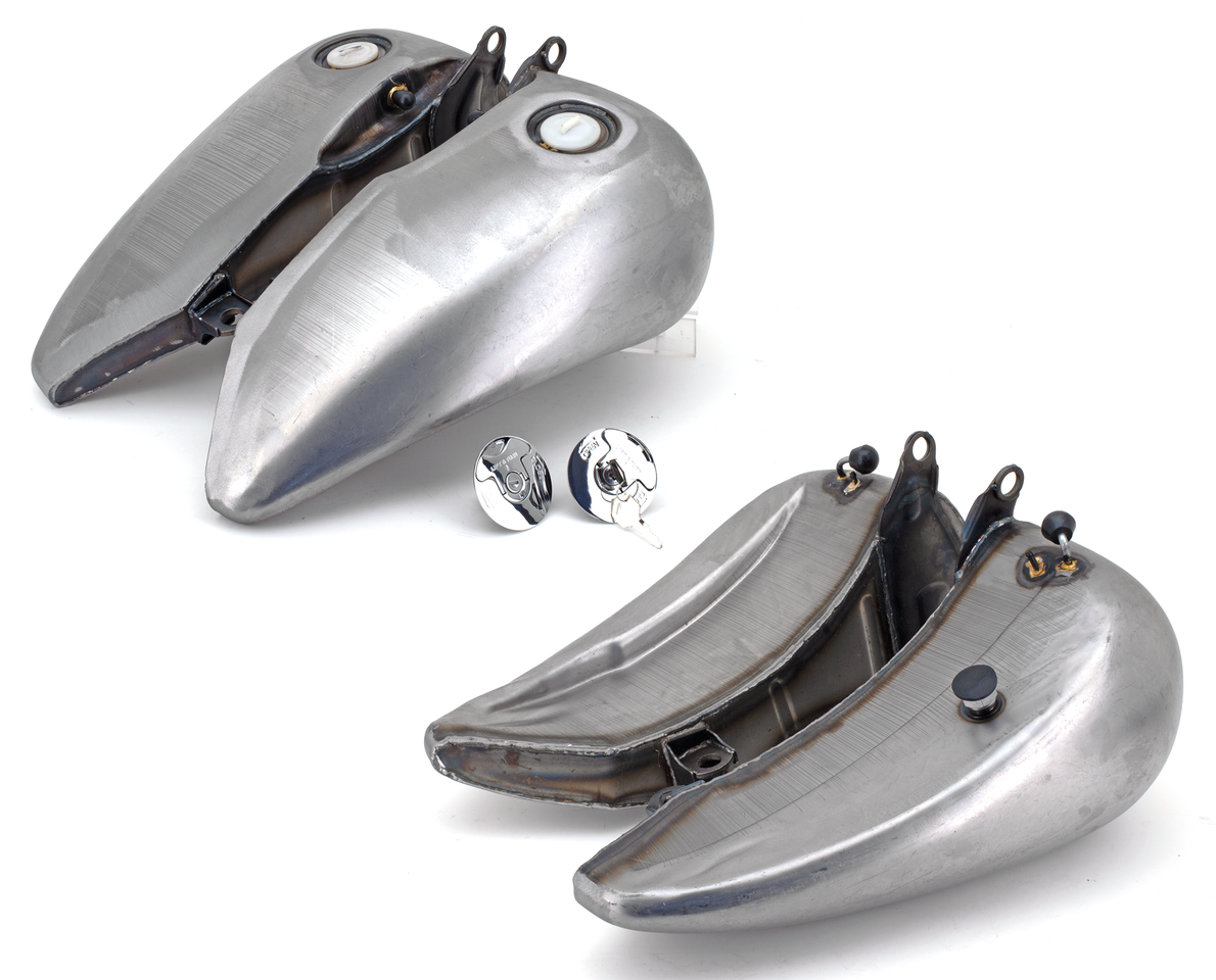 Zodiac Stretched Flat-Side Tanks for Softail Models – Gas- & Oil Tank