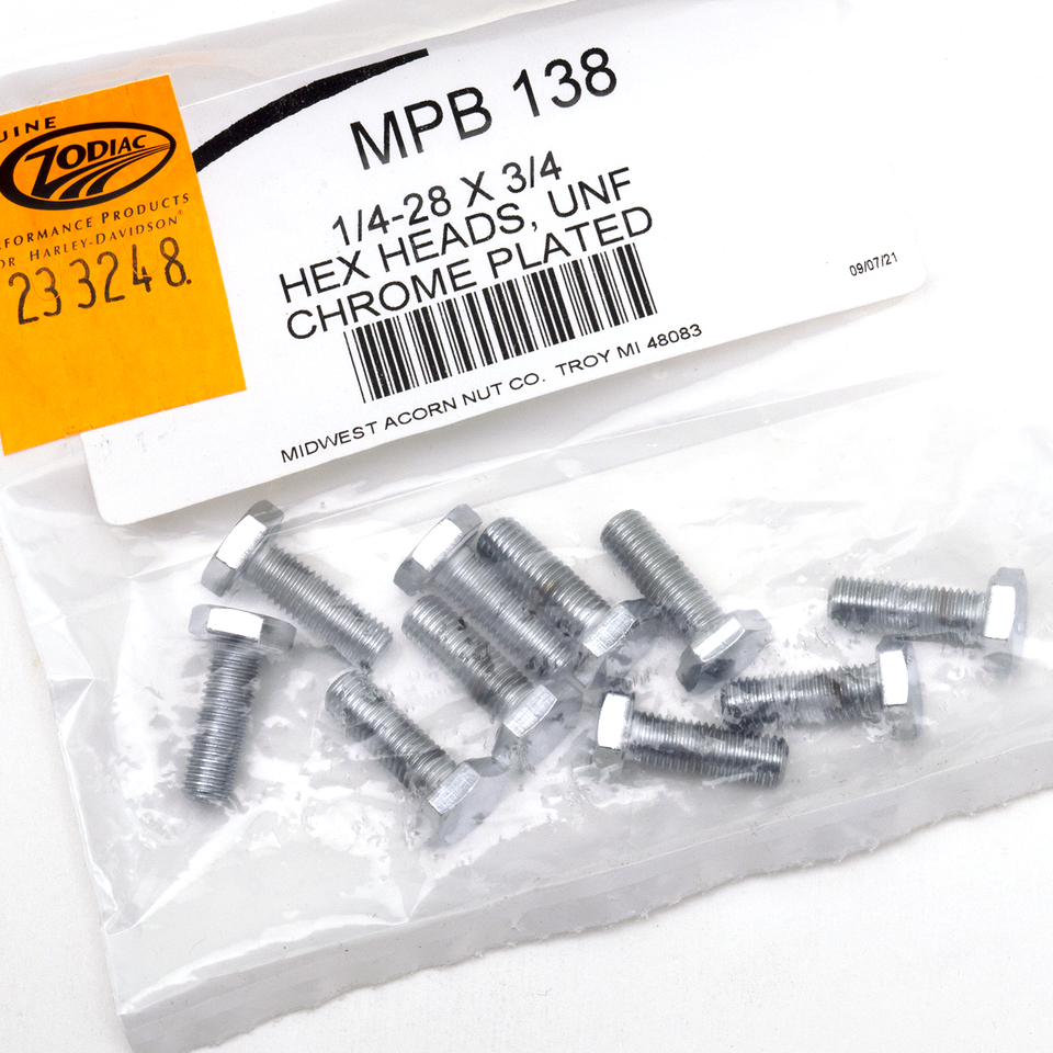 Midwest Acorn Nut Company Chrome Plated Hex Head Cap Screws Assortment – Hardware