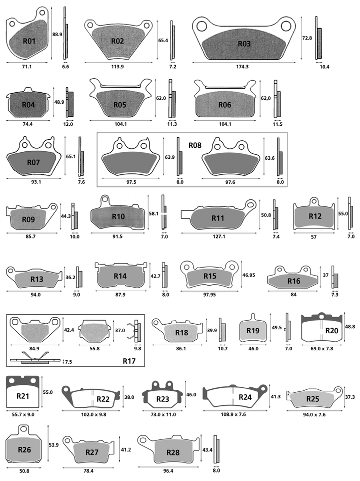 Zodiac Genuine Zodiac Rear Disc Brake Pads