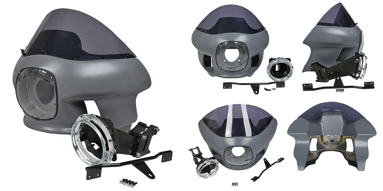 Zodiac FXR Police Style Fairing for Twin Cam Dyna and Milwaukee Eight Softail – Windshield