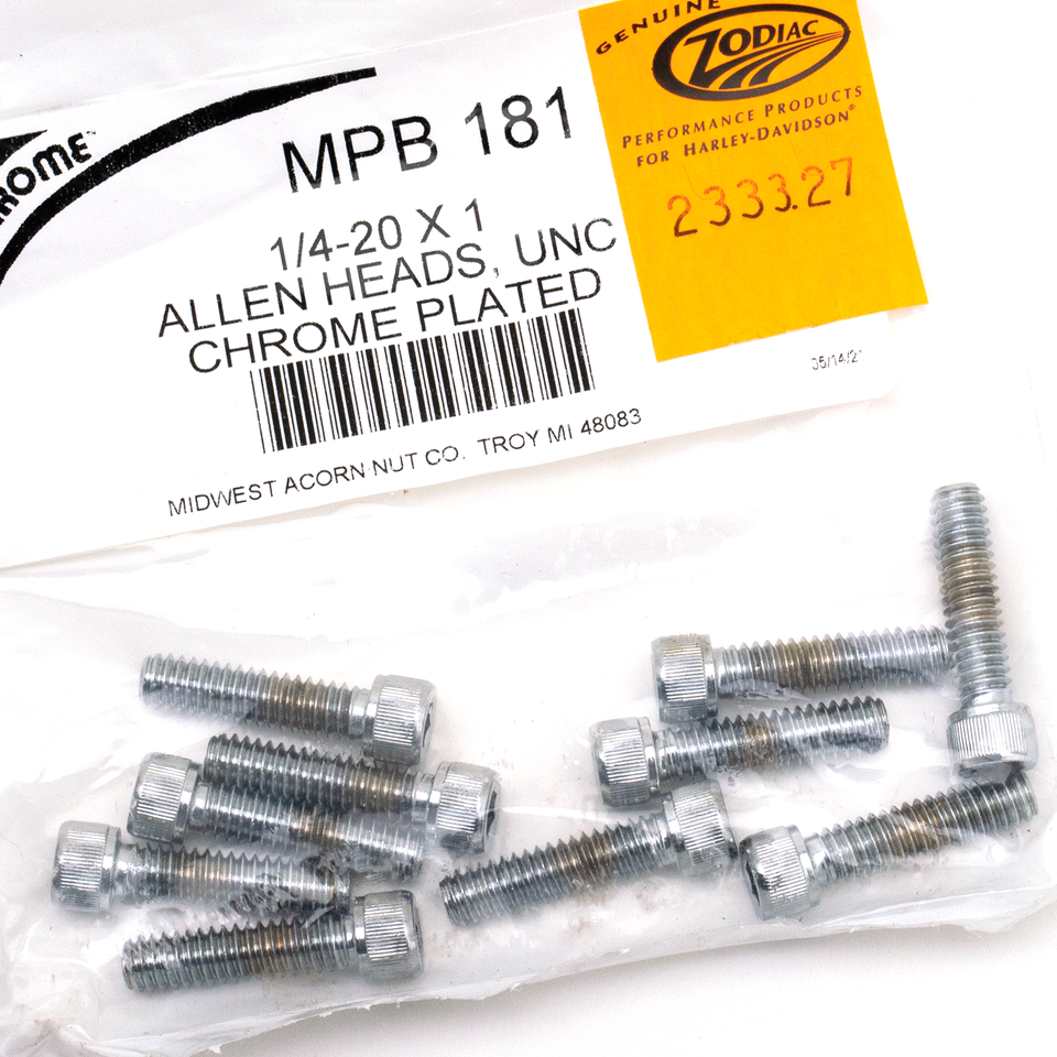 Midwest Acorn Nut Company Chrome Plated Allen Head Screws Assortment Knurled – Hardware