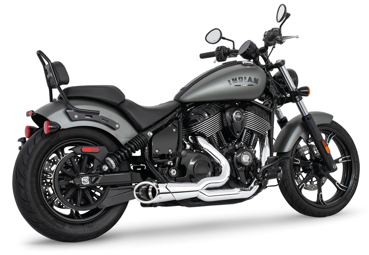 Freedom Performance Exhaust Combat Slash Cut 2-INTO-1 for Indian Powerplus & Thunderstroke