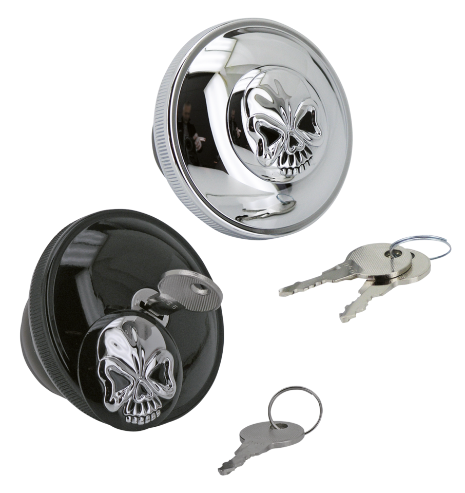 Zodiac Lockable Three-Dee Skulled Gas Caps – Gas- & Oil Tank