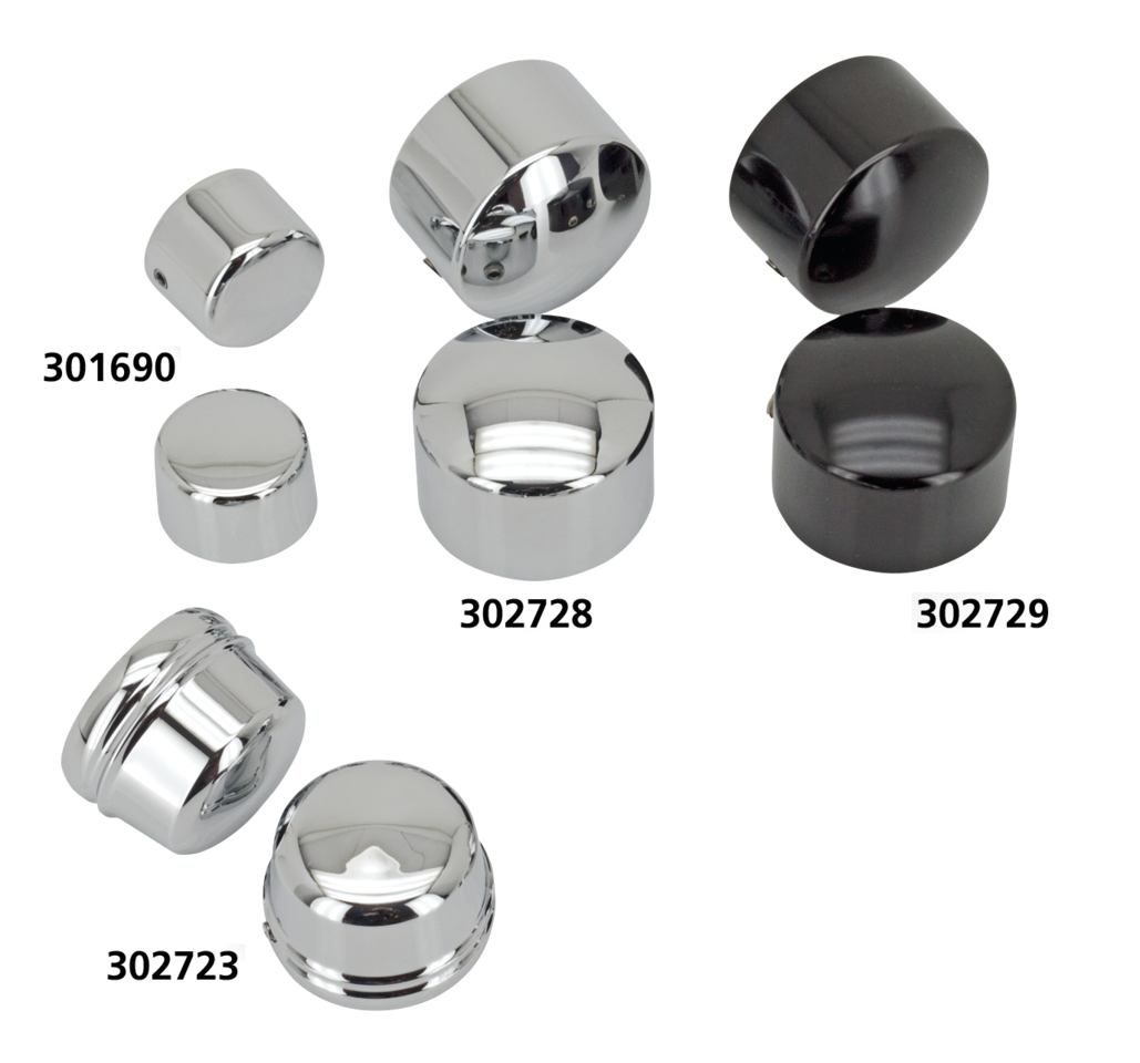 Zodiac Chrome & Black Front Axle Caps – Wheel & Tire