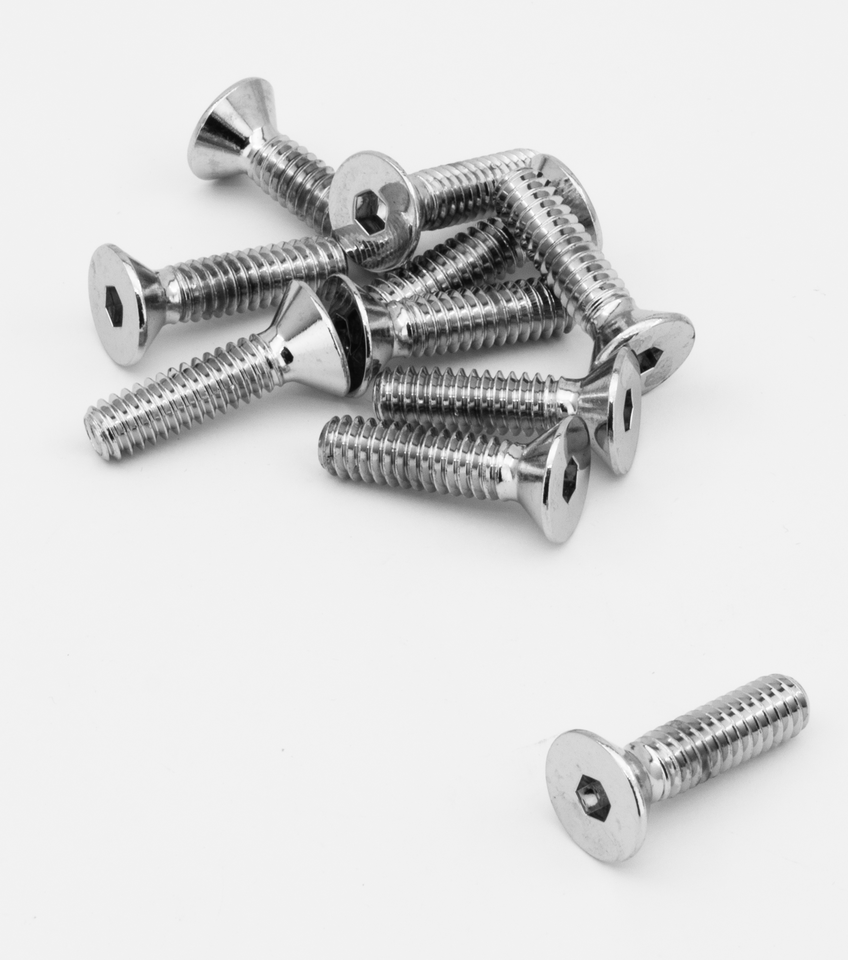 Midwest Acorn Nut Company Chrome Plated Counter Sunk Flat Head Socket Screws – Hardware