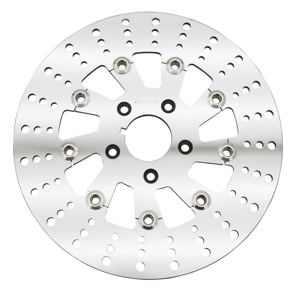 Zodiac Drilled Polished Stainless Steel Fullfloating Disc Rotors – Brake