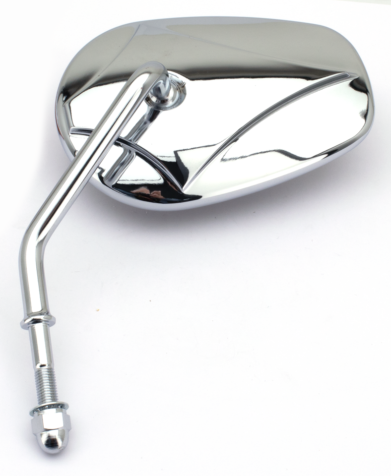 Zodiac Chrome Mirror with Diamond Logo – Handlebar