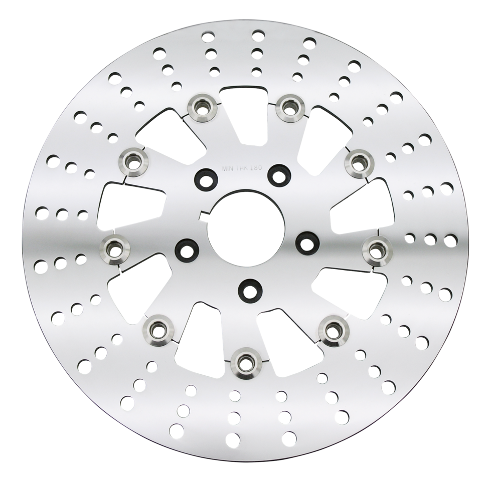 Zodiac Drilled Polished Stainless Steel Fullfloating Disc Rotors – Brake