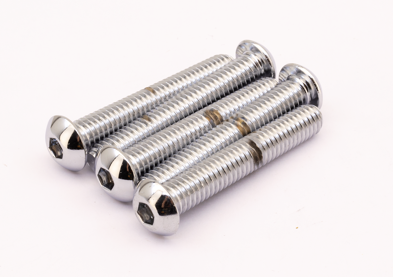 Midwest Acorn Nut Company Assortment Tray of Chrome Plated Larger Button Head Allen Screws – Hardware