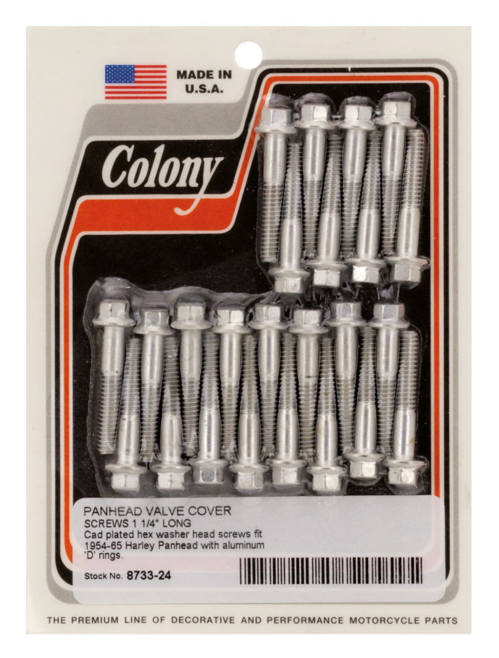 Colony Valve Cover Screw Sets for Panhead Big Twin – Hardware