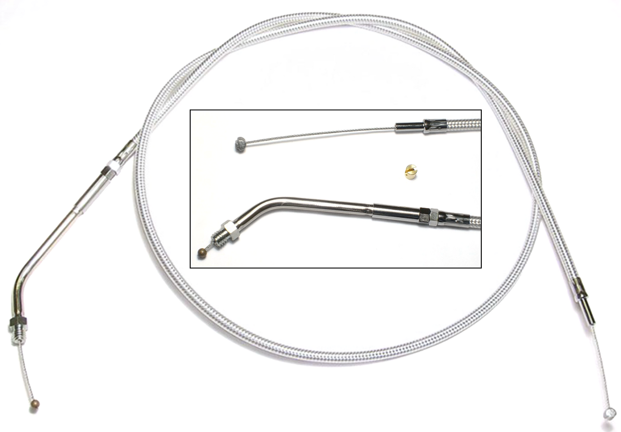 Magnum Shielding T02 - Throttle & Idle Cable 1981-1989 Big Twin & 1981-1985 Sportster – Control Cables & Hydraulic Lines