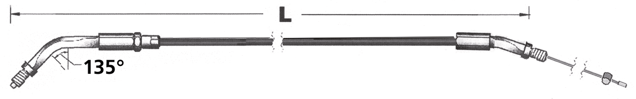 Zodiac T16 - Throttle Cables for Use with Mikuni HS40 Carburetor and 1986-1995 Style Throttle Grip – Control Cables & Hydraulic Lines