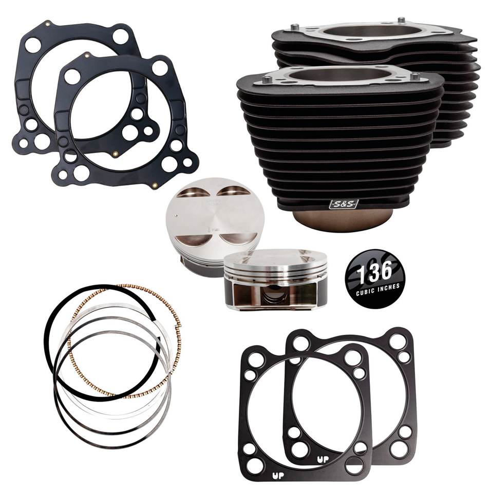 S&S 131CI & 136CI Big Bore Stroker Cylinders for Milwaukee Eight – Engine