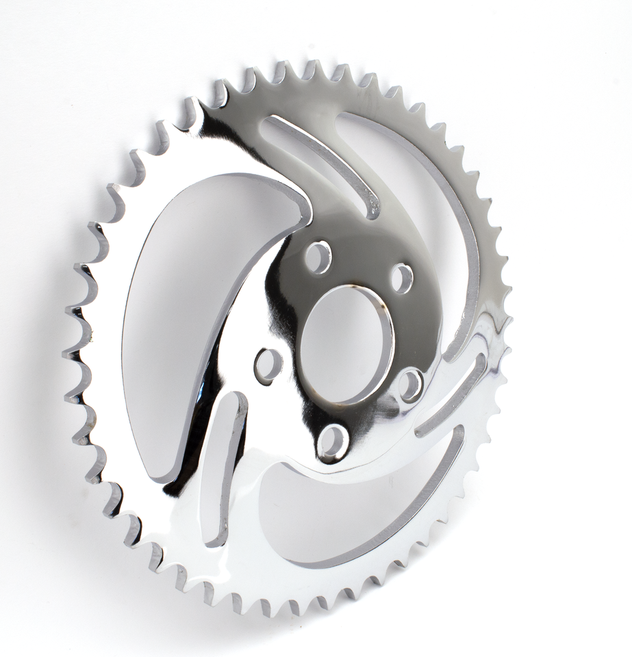Zodiac "swirled" Rear Sprockets with Chrome Finish – Final Drive