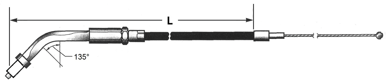 Barnett Clutches & Cables T13 - Throttle and Idle Cable 1996-2006 Sportster – Control Cables & Hydraulic Lines