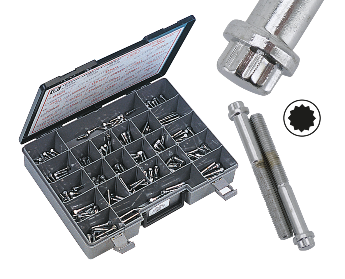 Midwest Acorn Nut Company Chrome Plated 12 Point Bolt Assortment Tray – Hardware
