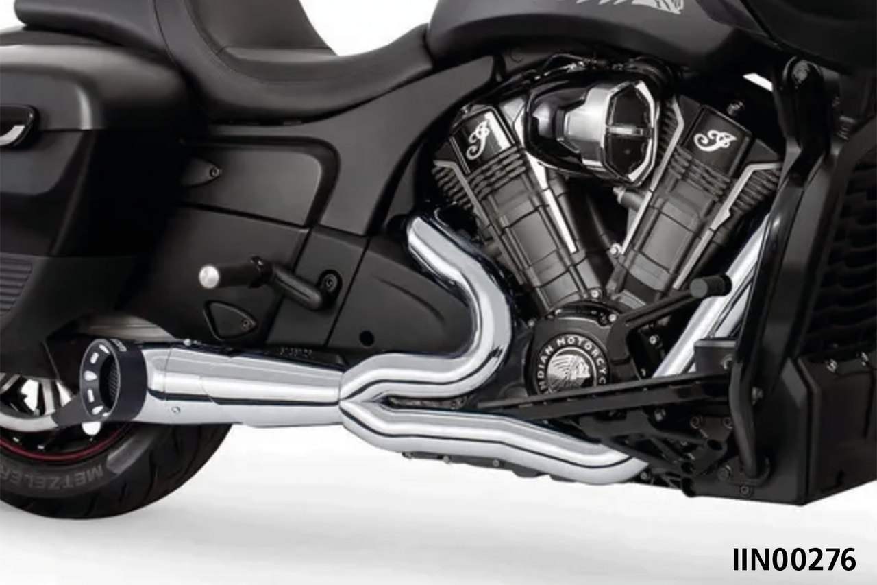 Freedom Performance Exhaust Shorty Turn Out Straight Cut 2-INTO-1 for Indian Powerplus & Thunderstroke