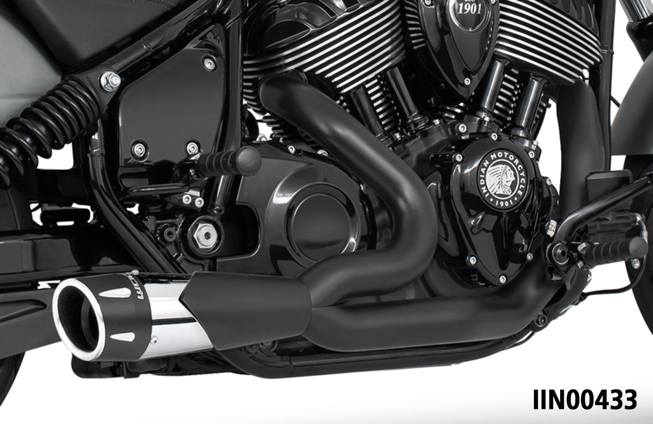 Freedom Performance Exhaust Combat Fluted 2-INTO-1 for Indian Powerplus & Thunderstroke