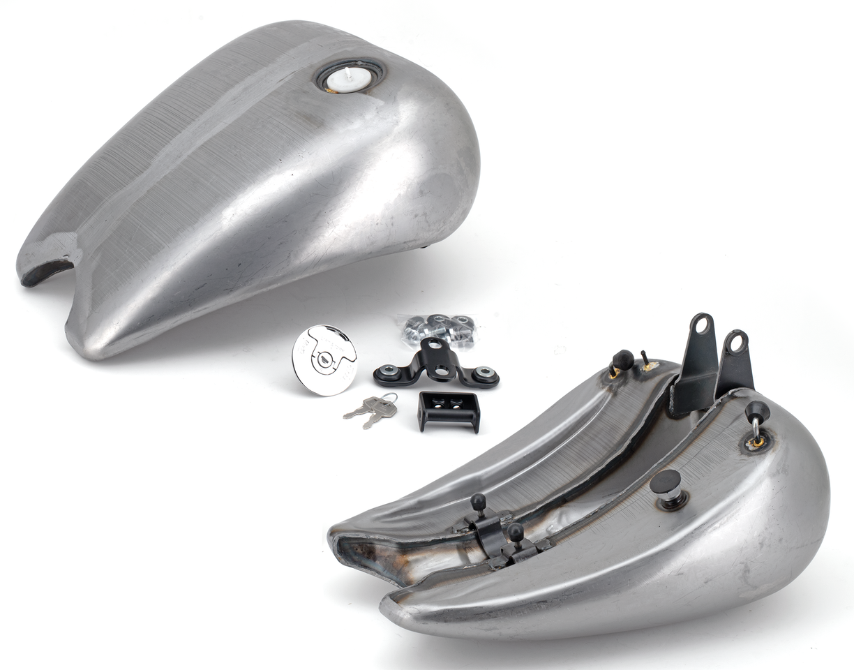 Zodiac One Piece Stretched Smooth Top Steel Gas Tank for Softail – Gas- & Oil Tank
