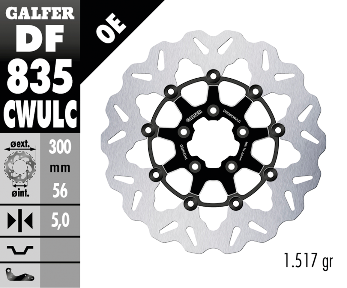 Galfer "wave" Floating Disc Brake Rotors