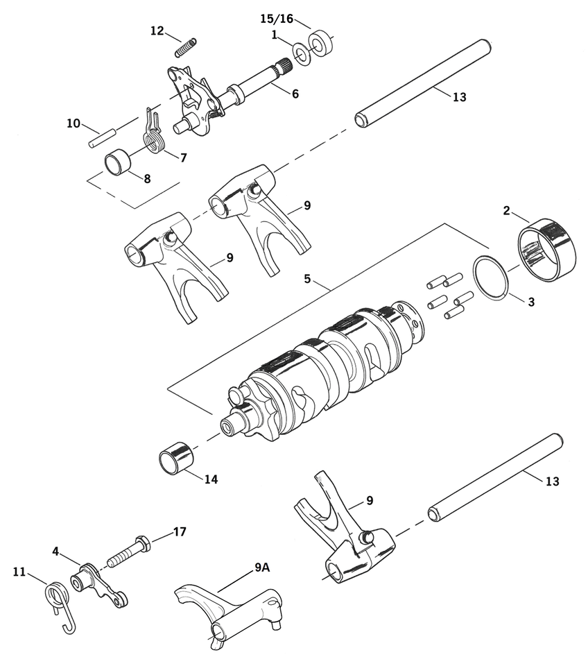 Eastern MC Parts Shifter Parts for 2004 to Present Sportster & Air Cooled Buell – Transmission
