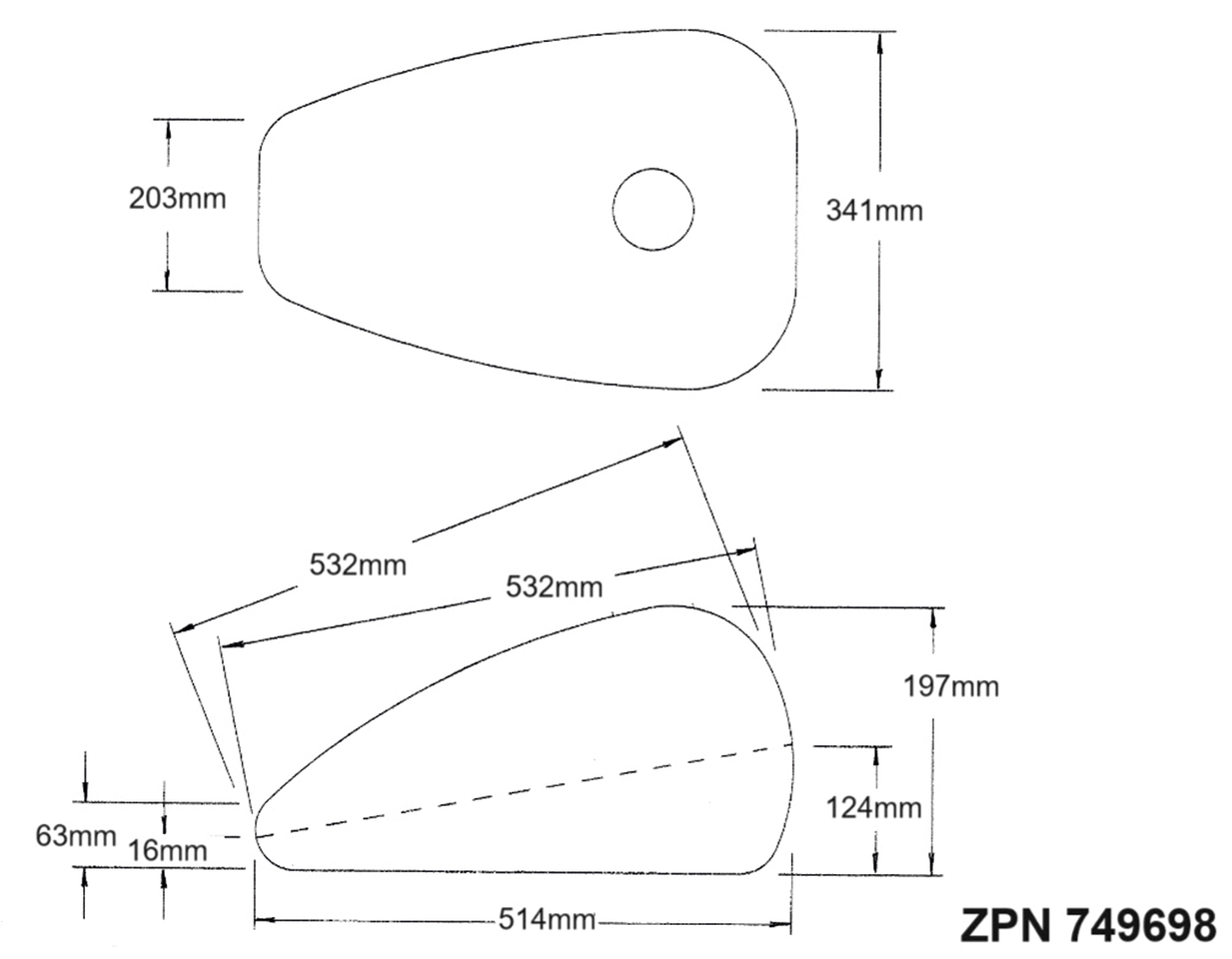 V-Twin Roadster Gas Tank for EFI XL Sportster – Gas- & Oil Tank