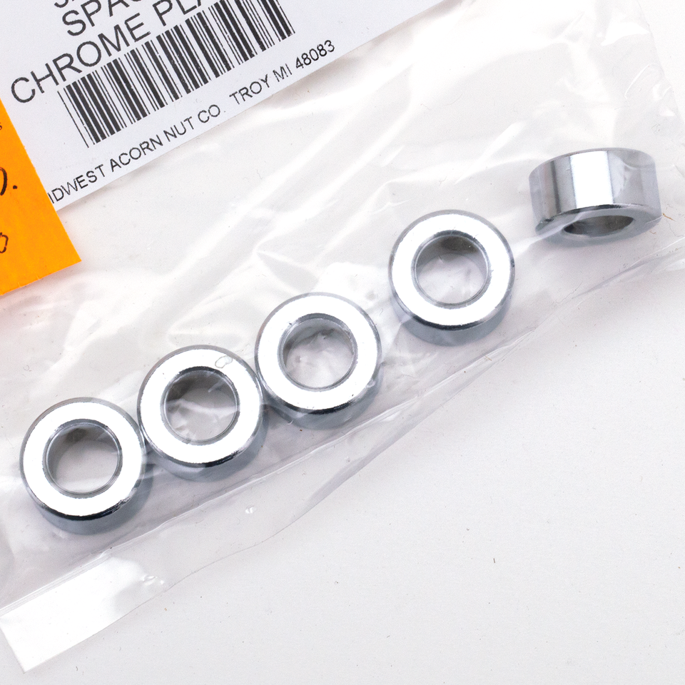 Midwest Acorn Nut Company Show Chrome Steel Spacers Assortment – Hardware