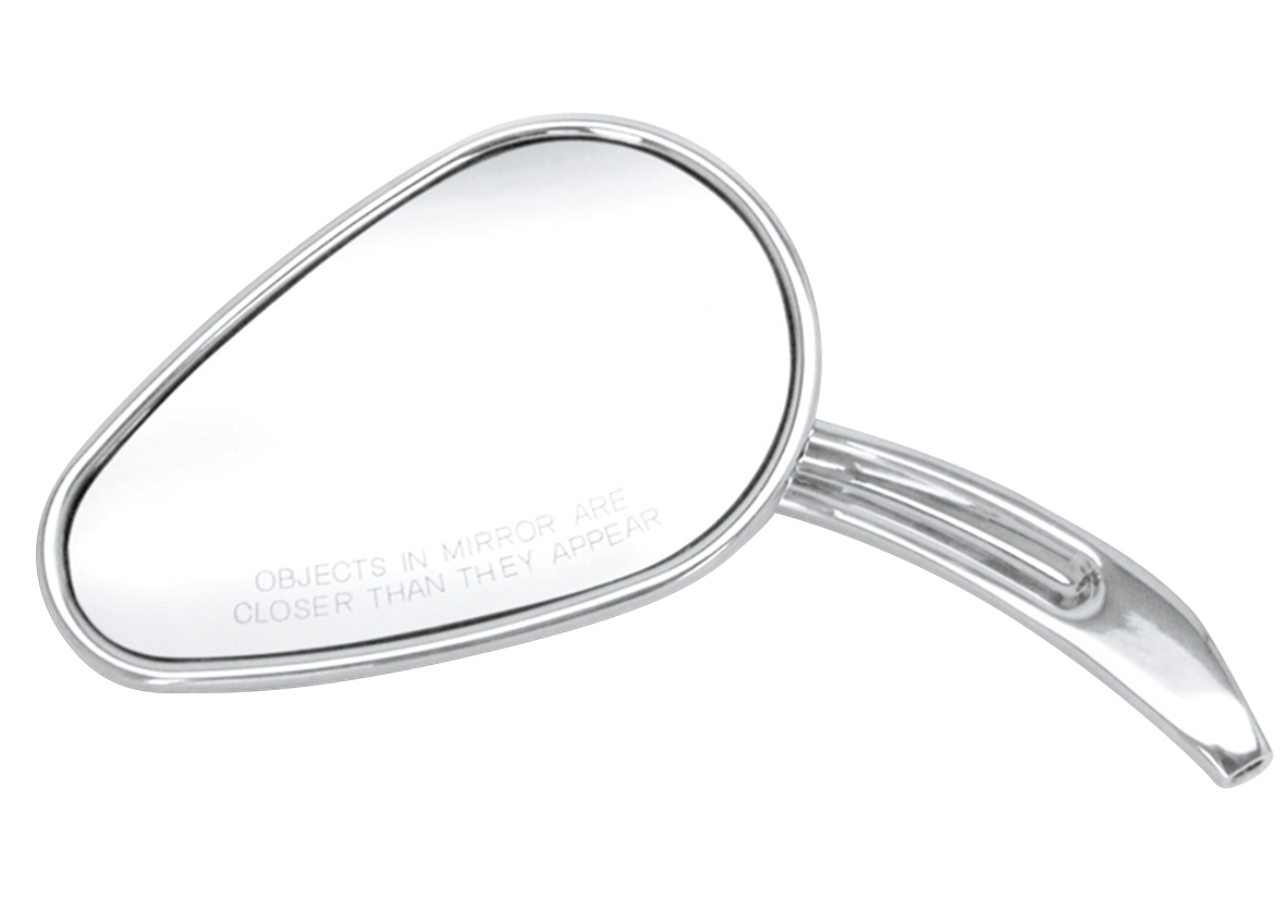 Zodiac Chrome Sweeping Teardrop Style Mirrors – Handlebar