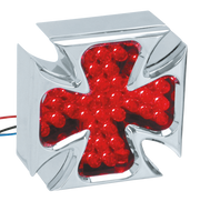 Zodiac Maltese Chrome Plated Billet Aluminum LED Maltese Cross Taillight – Electric & Light