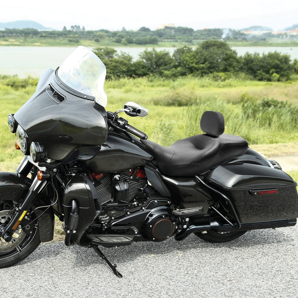 C.C. Rider Adjustable Deluxe Driver Backrest for Touring – Seat