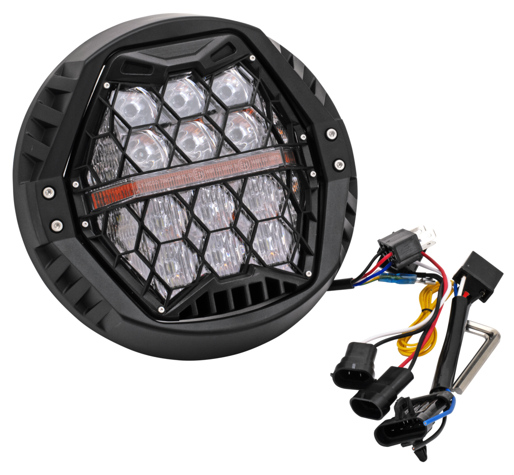 Zodiac Honeycomb 7" LED Headlight Unit – Electric & Light