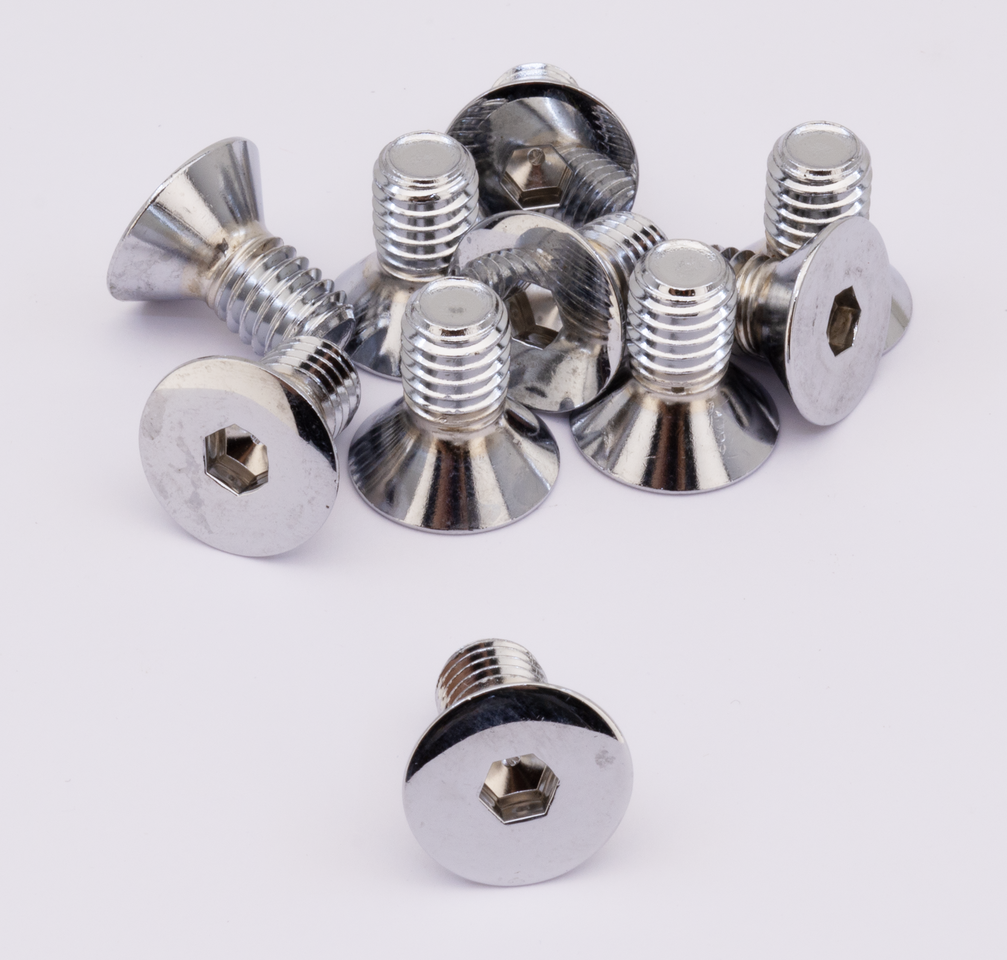 Midwest Acorn Nut Company Chrome Plated Counter Sunk Flat Head Socket Screws – Hardware