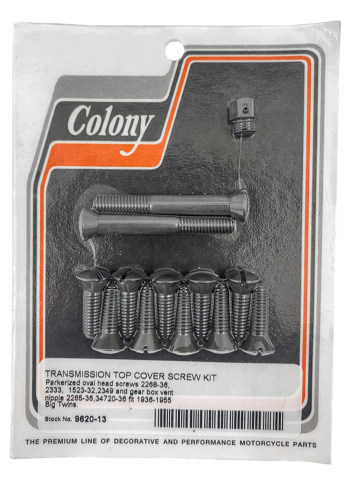 Colony Transmission Top Cover Screw Kit for 4 Speed Big Twin