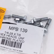 Midwest Acorn Nut Company Chrome Plated Hex Head Cap Screws Assortment – Hardware