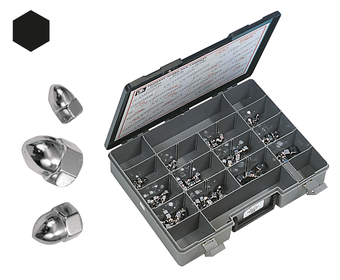 Midwest Acorn Nut Company Chrome Acorn Style Nut Assortment – Hardware