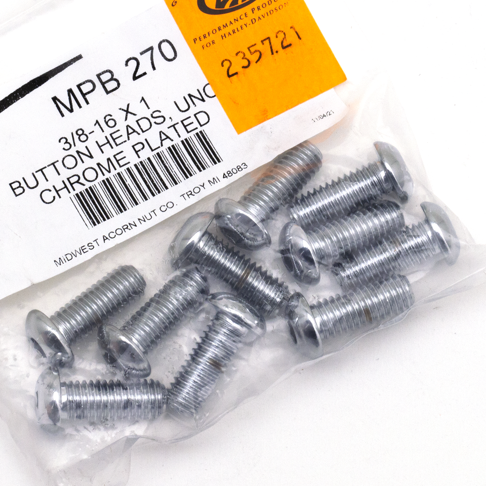 Midwest Acorn Nut Company Chrome Plated Button Head Allen Screws Assortment – Hardware