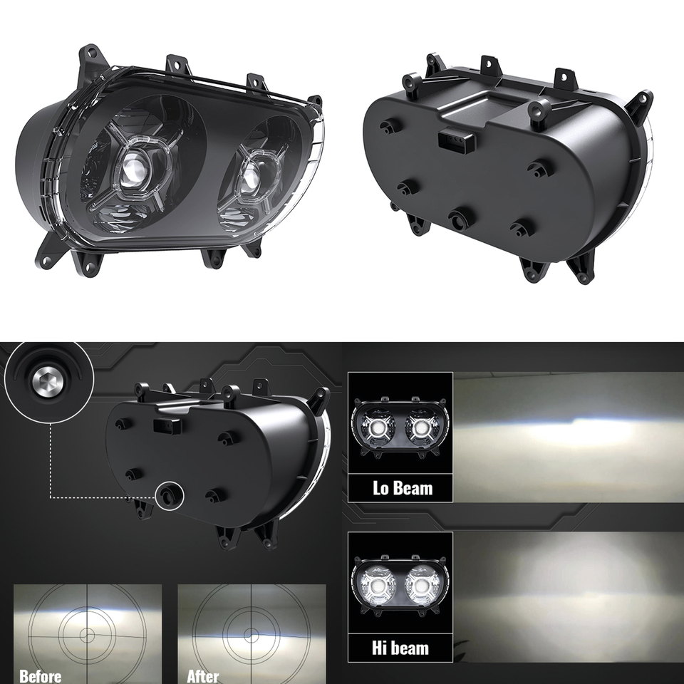 Zodiac LED Headlight Unit for Road Glide – Electric & Light