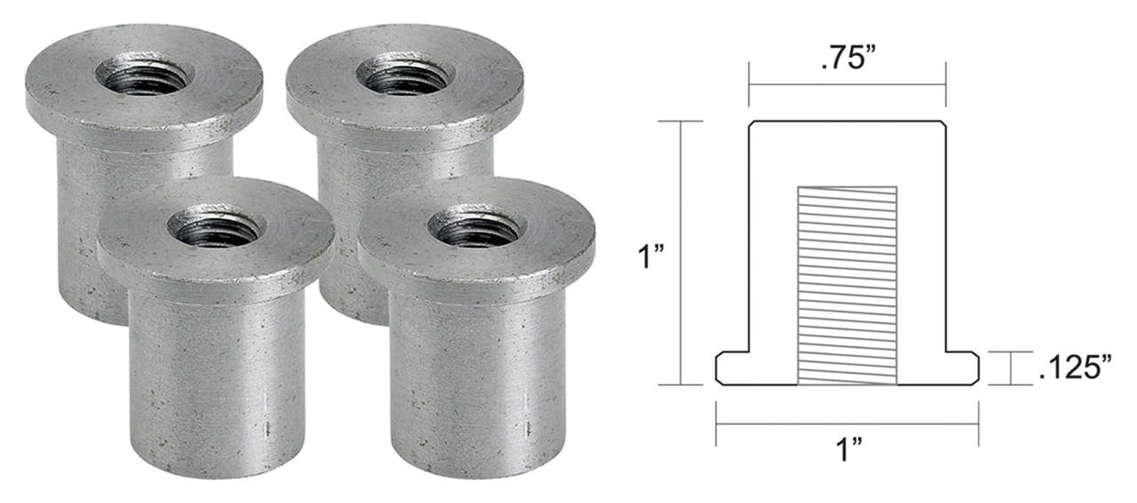 Lowbrow Customs Weld-In Tank Mount and Fuel Valve Bungs – Gas- & Oil Tank