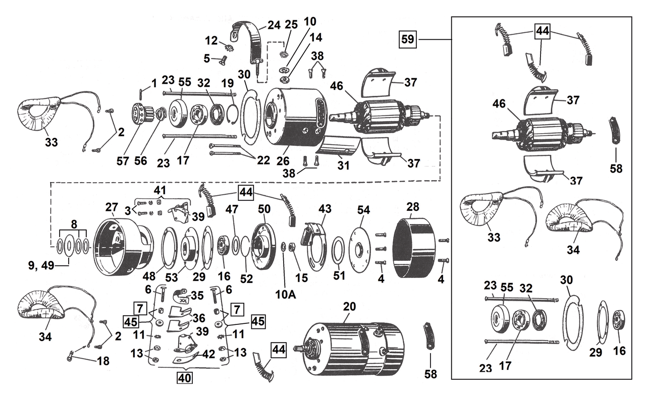 Samwel Supplies 3-BRUSH "32E" & "52E" Generator Parts for Models 1932-1957 – Engine Electrics