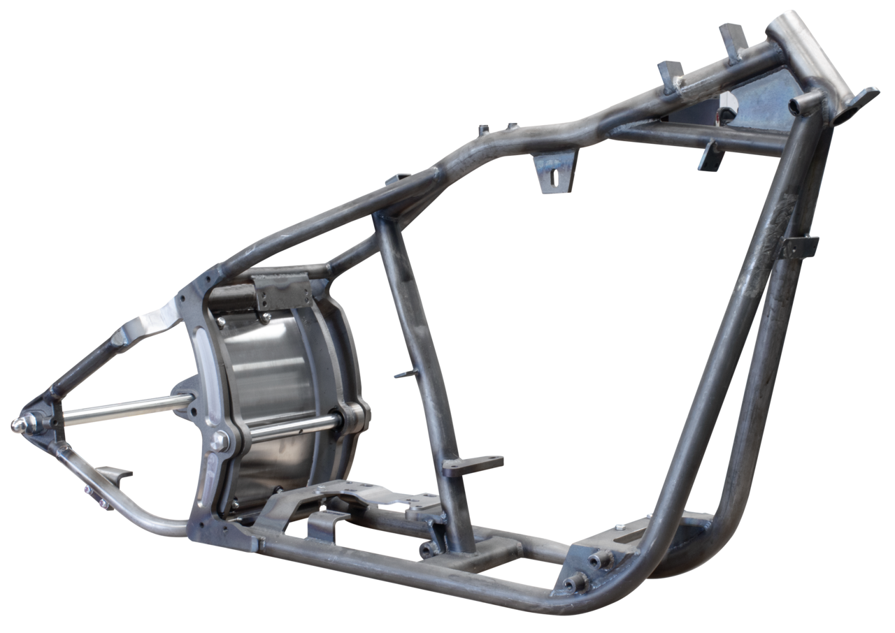 Zodiac's "super-Ass MK1" Evolution Softail Style Frame Kit – Frame & Rear Suspension