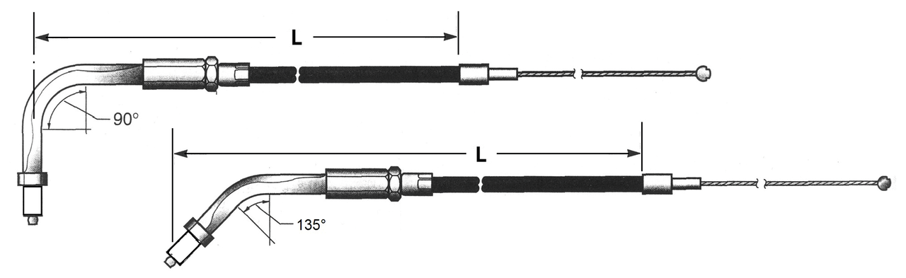 Barnett Clutches & Cables T10 - Throttle & Idle Cable 2015-2020 XG Street – Control Cables & Hydraulic Lines