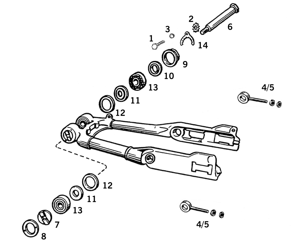 Zodiac Swingarm Parts for Sportster 1954-1981 – Frame & Rear Suspension