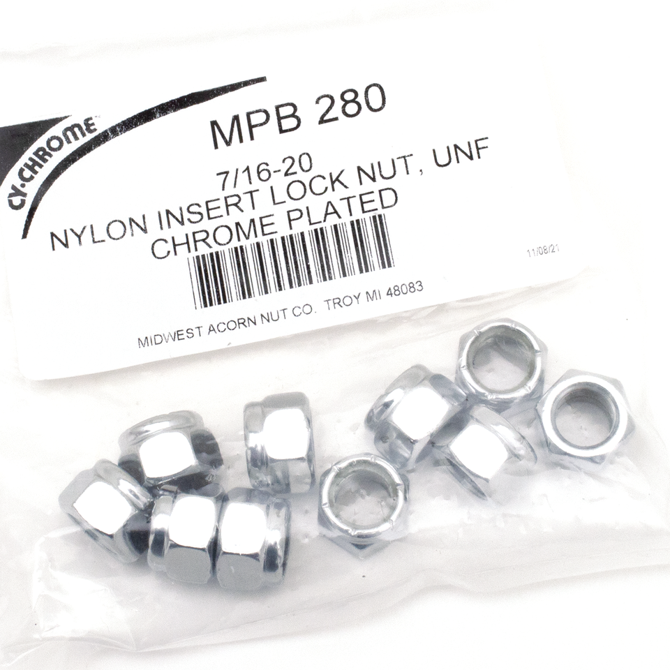 Midwest Acorn Nut Company Chrome Nyloc Nut Assortment – Hardware