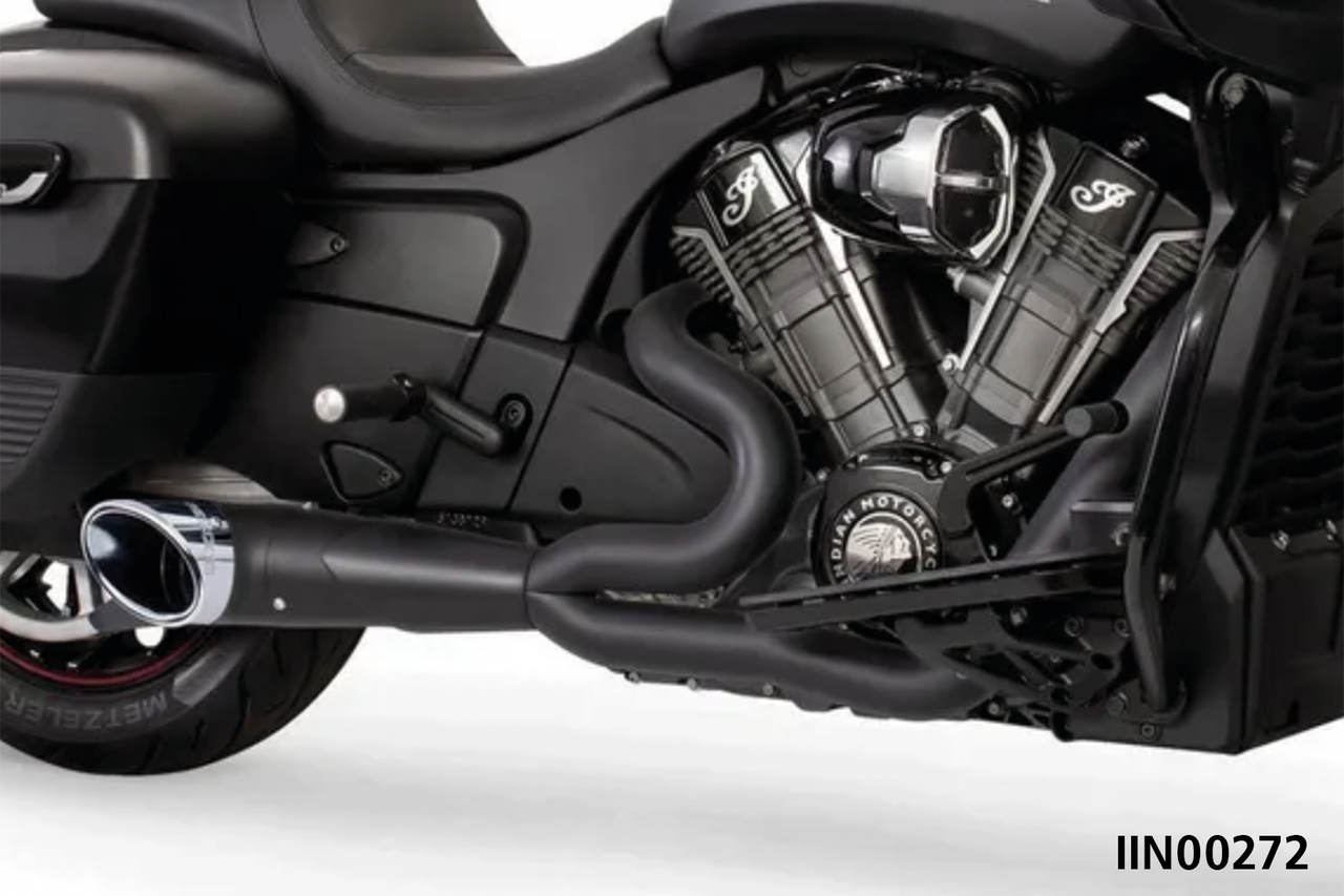 Freedom Performance Exhaust Shorty Turn Out Slash Cut 2-INTO-1 for Indian Powerplus & Thunderstroke
