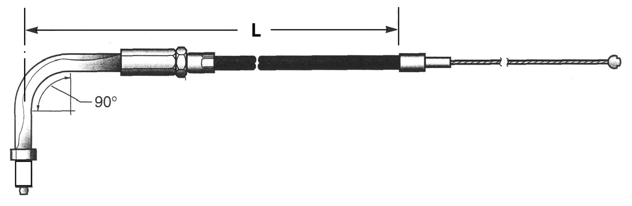 Barnett Clutches & Cables T10 - Throttle & Idle Cable 2015-2020 XG Street – Control Cables & Hydraulic Lines