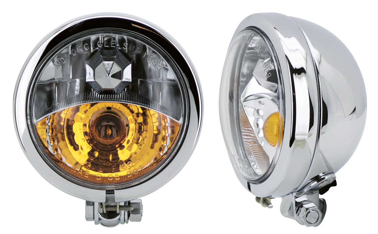 Zodiac Chrome 4 1/2" Spotlight with Built-In Fog Light – Electric & Light