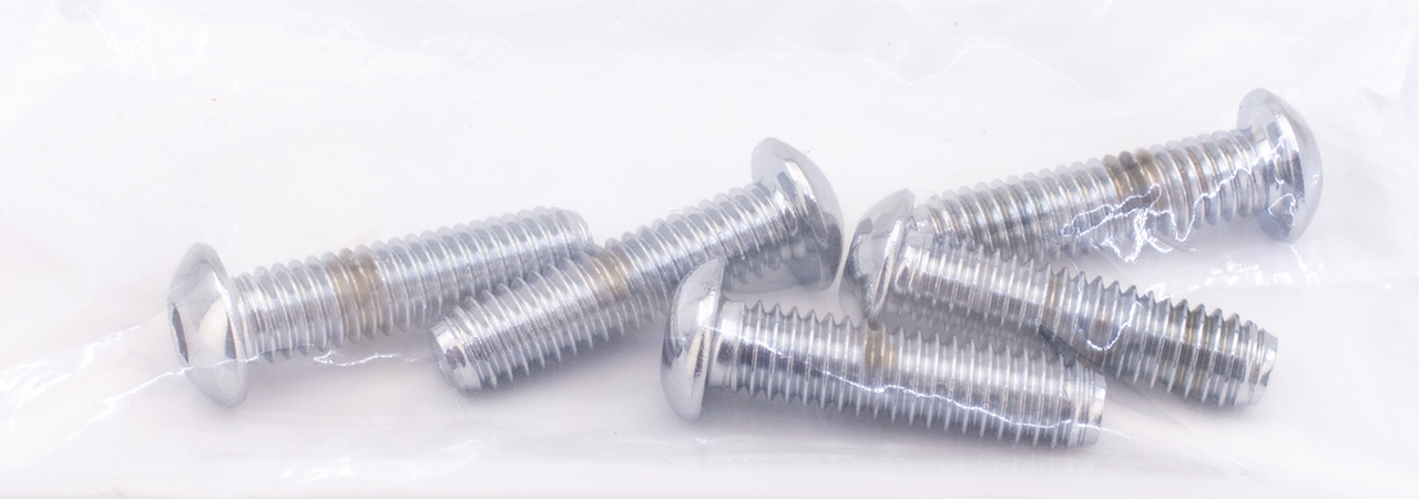 Midwest Acorn Nut Company Assortment Tray of Chrome Plated Larger Button Head Allen Screws – Hardware